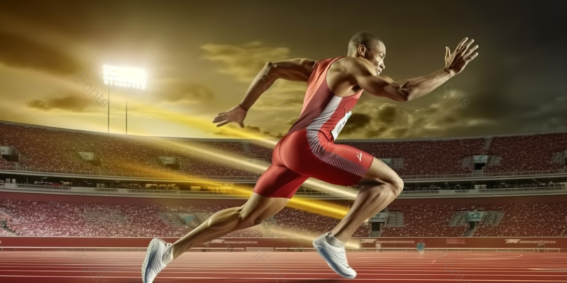 田径体育场男子短跑运动员拼尽全力努力从跳台出发,高清,摄影图,摄影图片,图片大全,摄影图免费下载